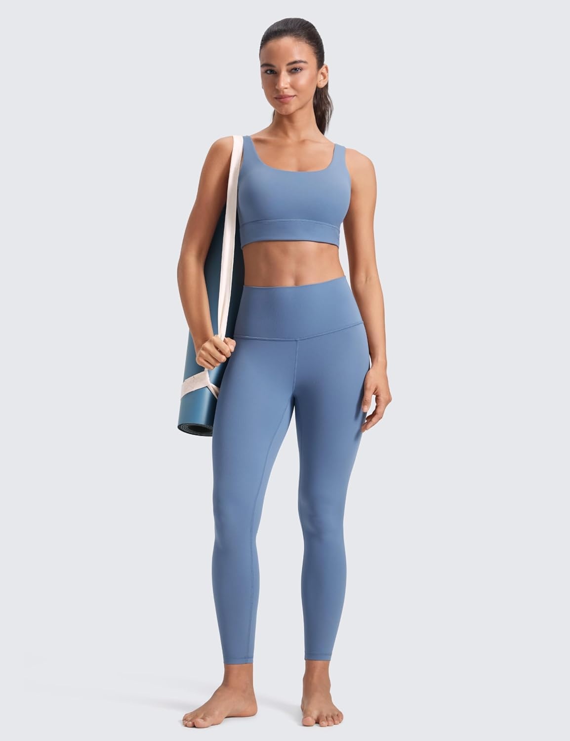 image:imageCRZ YOGA Butterluxe Yoga Leggings 25 High Waisted Buttery Soft Womens Workout Lounge PantsOasis Blue