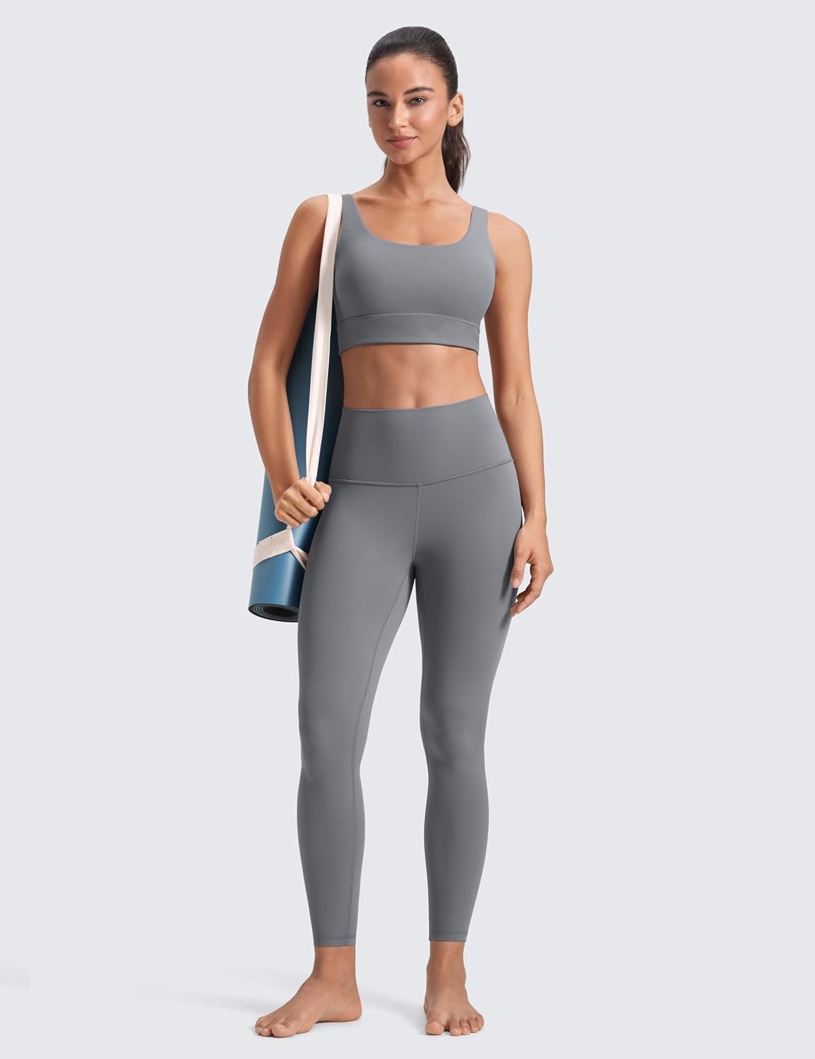image:imageCRZ YOGA Butterluxe Yoga Leggings 25 High Waisted Buttery Soft Womens Workout Lounge PantsSolar Grey