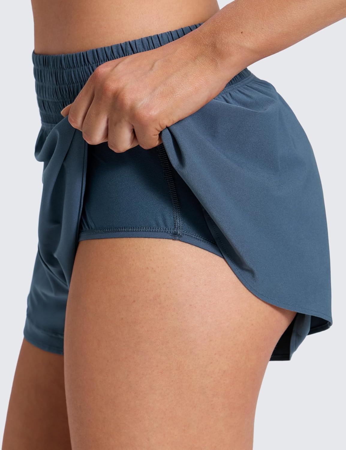 image:imageCRZ YOGA Drapey Double Ruffles Athletic Shorts for Women 25 High Waisted Flowy Tennis Workout Running Tiered SkortsStelindigo