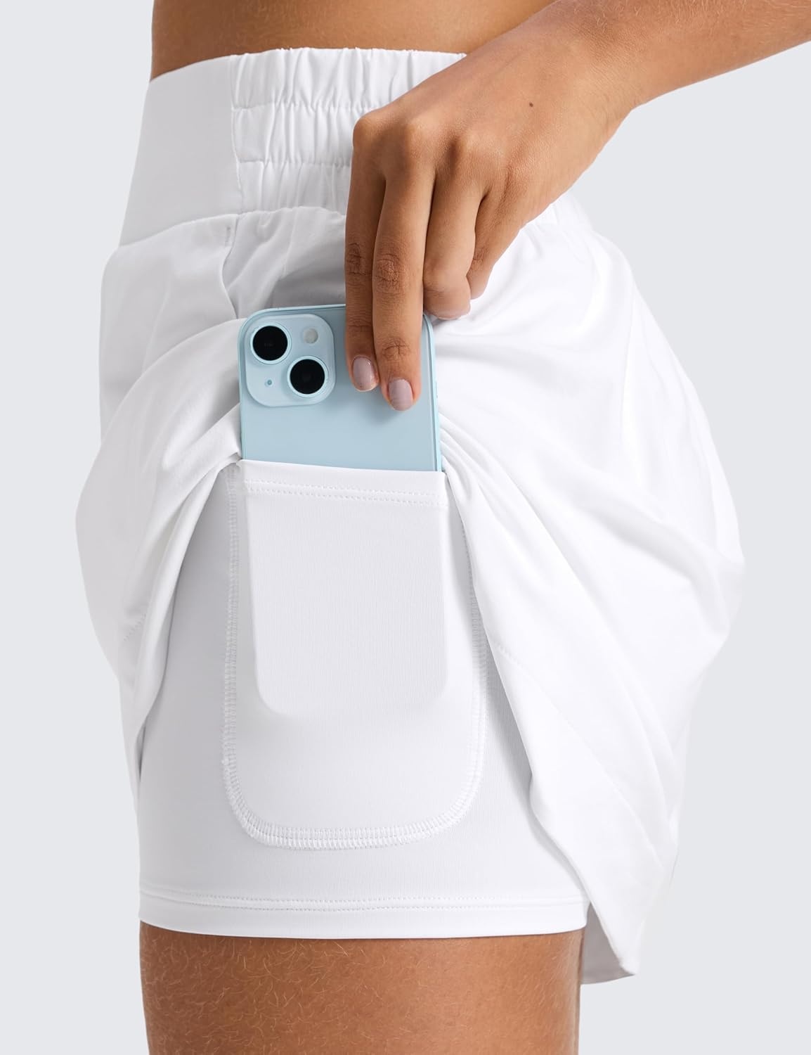 image:imageCRZ YOGA High Waisted Dolphin Golf Skirts for Women Mini Lined A Line Tennis Casual Skort with Side PocketsWhiteupdated