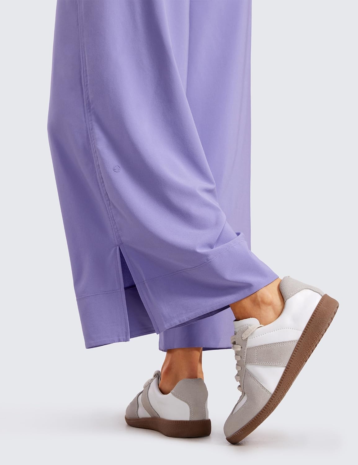image:imageCRZ YOGA Lightweight Wide Leg Cropped Pants for Women 25 Casual Travel Work Sweatpants SummerDark Lavender Purple
