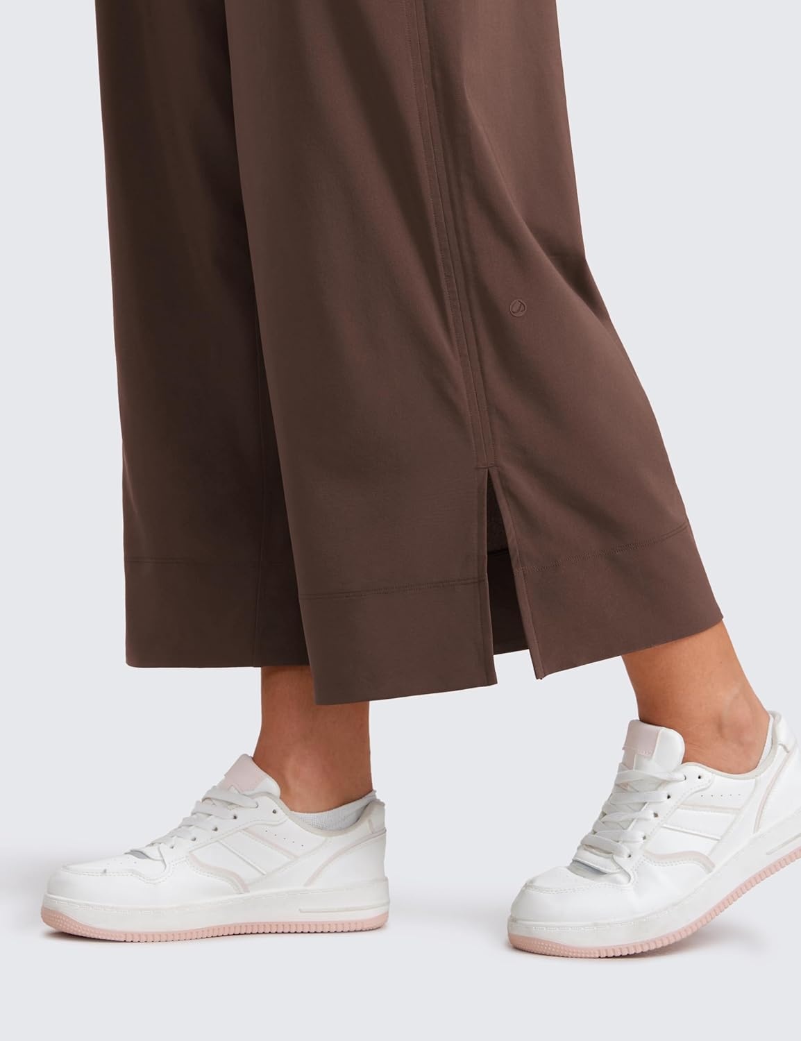 image:imageCRZ YOGA Lightweight Wide Leg Cropped Pants for Women 25 Casual Travel Work Sweatpants SummerHot Fudge Brown