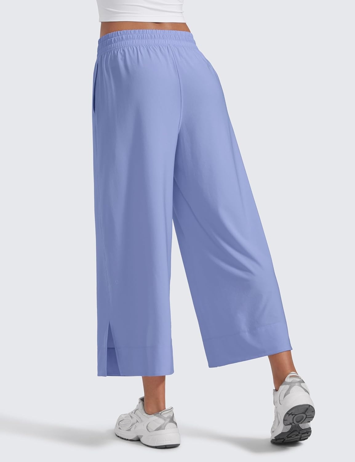 image:imageCRZ YOGA Lightweight Wide Leg Cropped Pants for Women 25 Casual Travel Work Sweatpants SummerPeriwinkle Purple