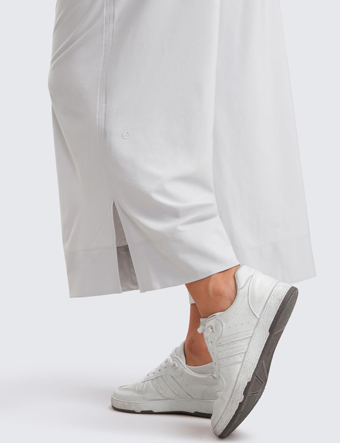 image:imageCRZ YOGA Lightweight Wide Leg Cropped Pants for Women 25 Casual Travel Work Sweatpants SummerPlatinum Grey