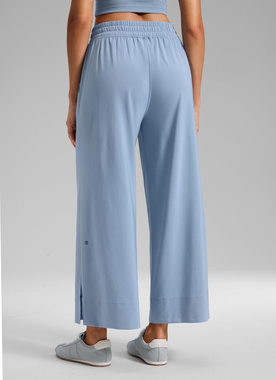 image:imageCRZ YOGA Lightweight Wide Leg Cropped Pants for Women 25 Casual Travel Work Sweatpants SummerThe Breeze Blue