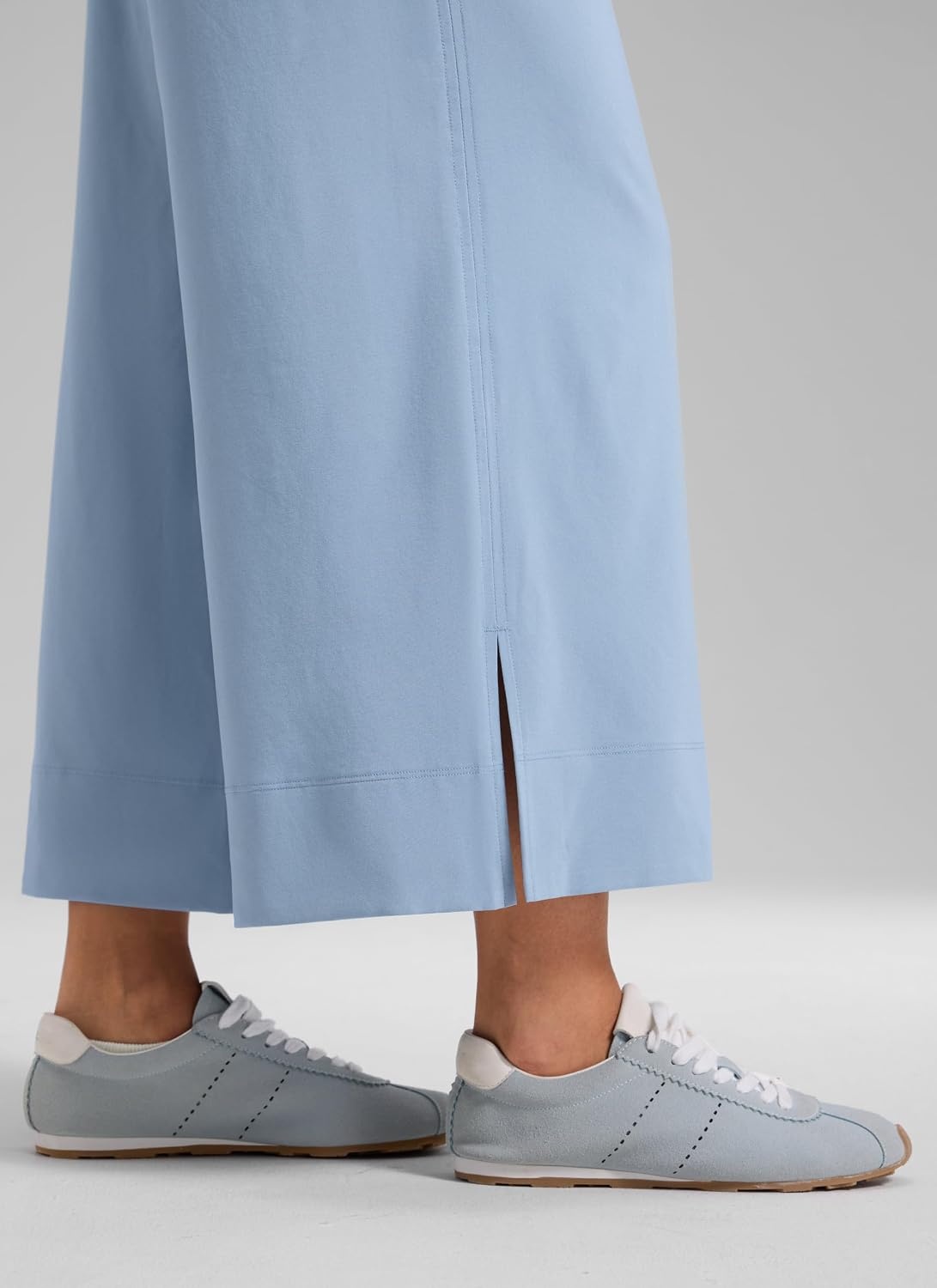 image:imageCRZ YOGA Lightweight Wide Leg Cropped Pants for Women 25 Casual Travel Work Sweatpants SummerThe Breeze Blue