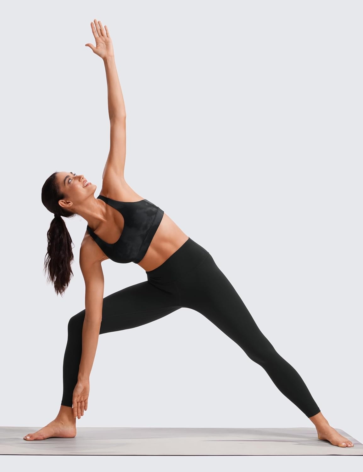 image:imageCRZ YOGA Naked Feeling Strappy Padded Sports Bras for Women Fitness Workout Top Criss Cross Back Yoga CamiBlack Tie Dye Flowers