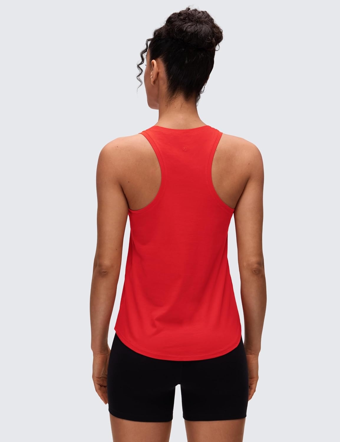 image:imageCRZ YOGA Pima Cotton Racerback Tank Tops for Women Workout Athletic Casual Soft Scoop Neck Sleeveless ShirtsDeep Red