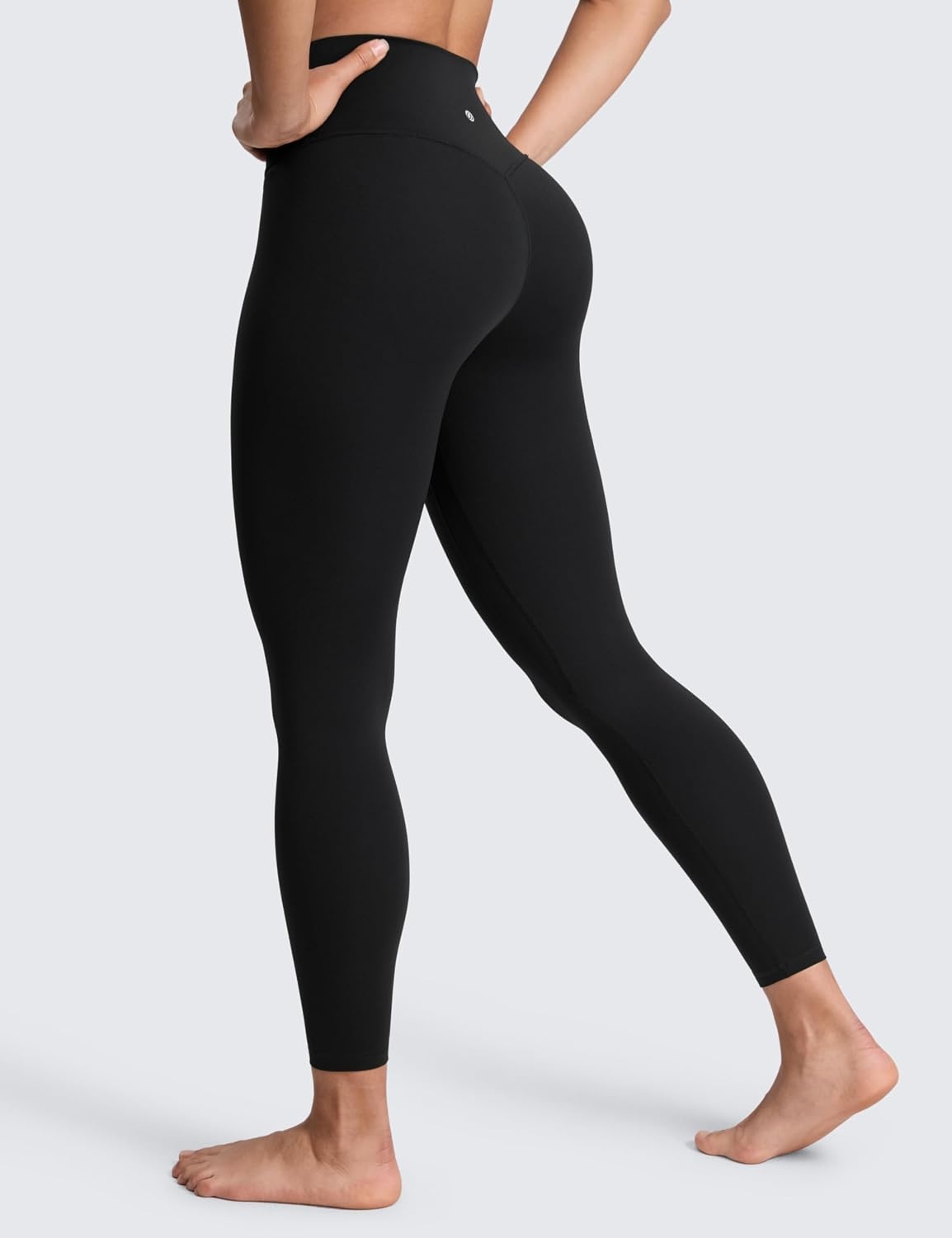 image:imageCRZ YOGA SculptAir No Front Seam Yoga Leggings 25 High Waisted Womens Pants Workout Pilates Athletic V Back Buttery SoftBlack