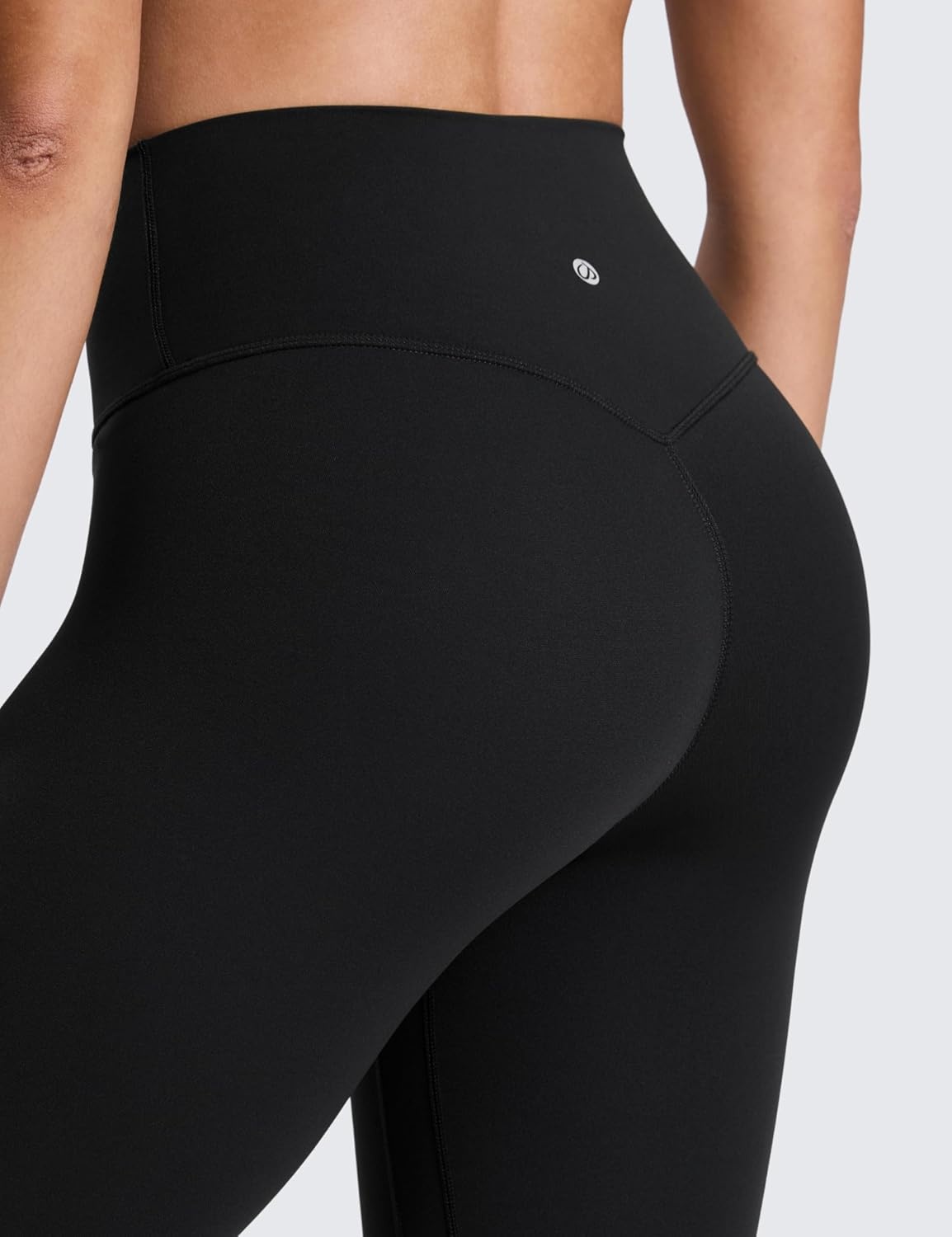 image:imageCRZ YOGA SculptAir No Front Seam Yoga Leggings 25 High Waisted Womens Pants Workout Pilates Athletic V Back Buttery SoftBlack