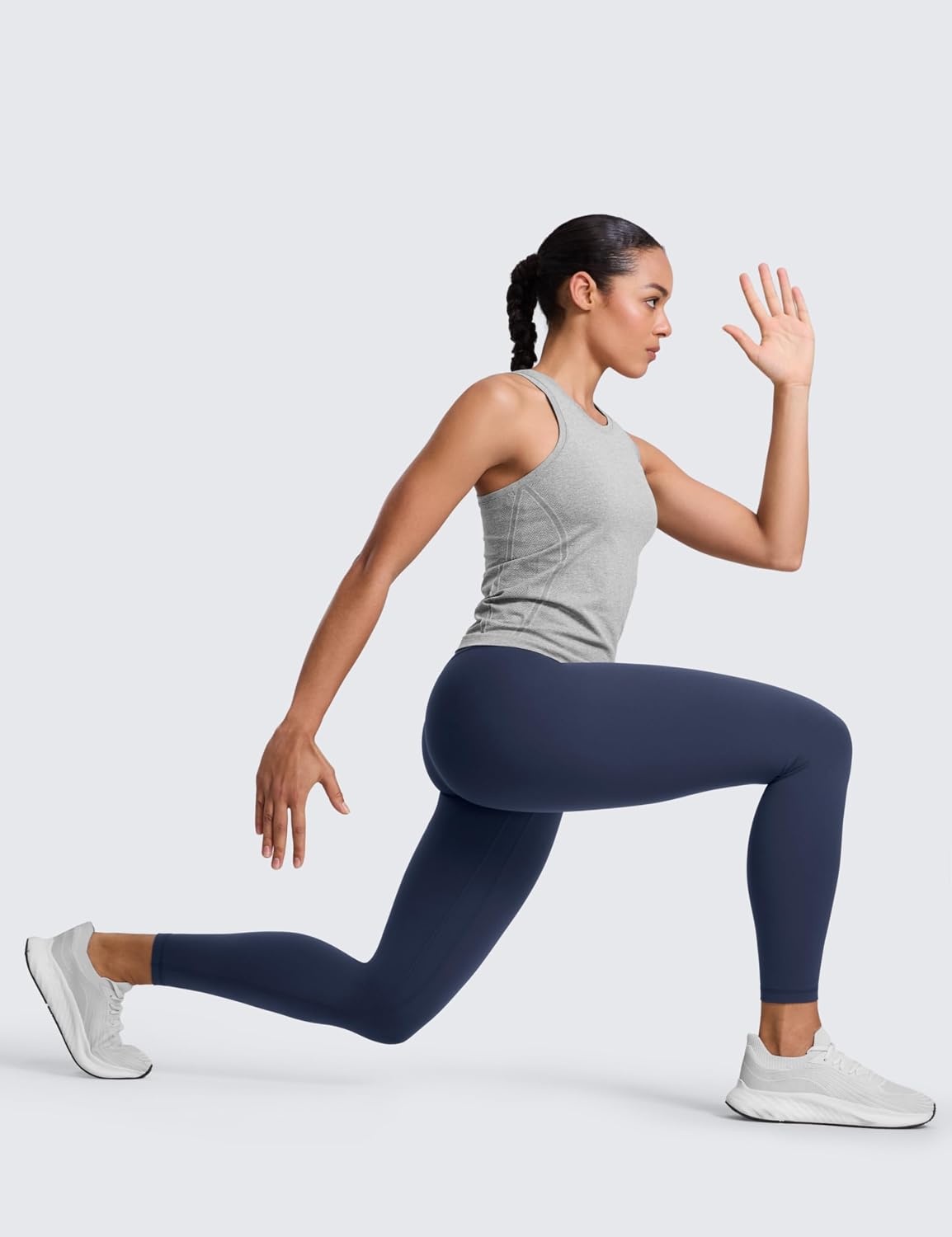 image:imageCRZ YOGA SculptAir No Front Seam Yoga Leggings 25 High Waisted Womens Pants Workout Pilates Athletic V Back Buttery SoftClub Blue