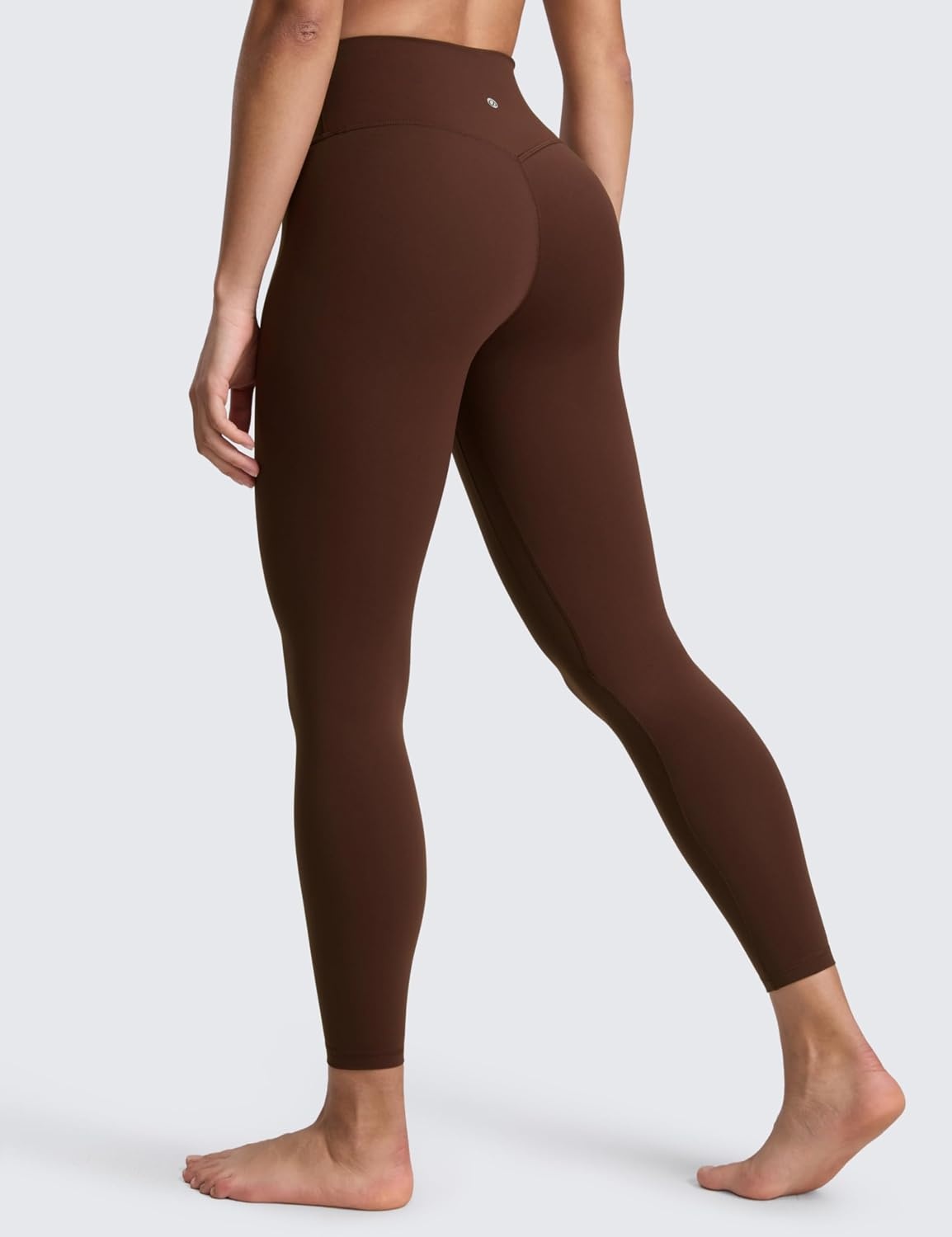 image:imageCRZ YOGA SculptAir No Front Seam Yoga Leggings 25 High Waisted Womens Pants Workout Pilates Athletic V Back Buttery SoftLava Brown