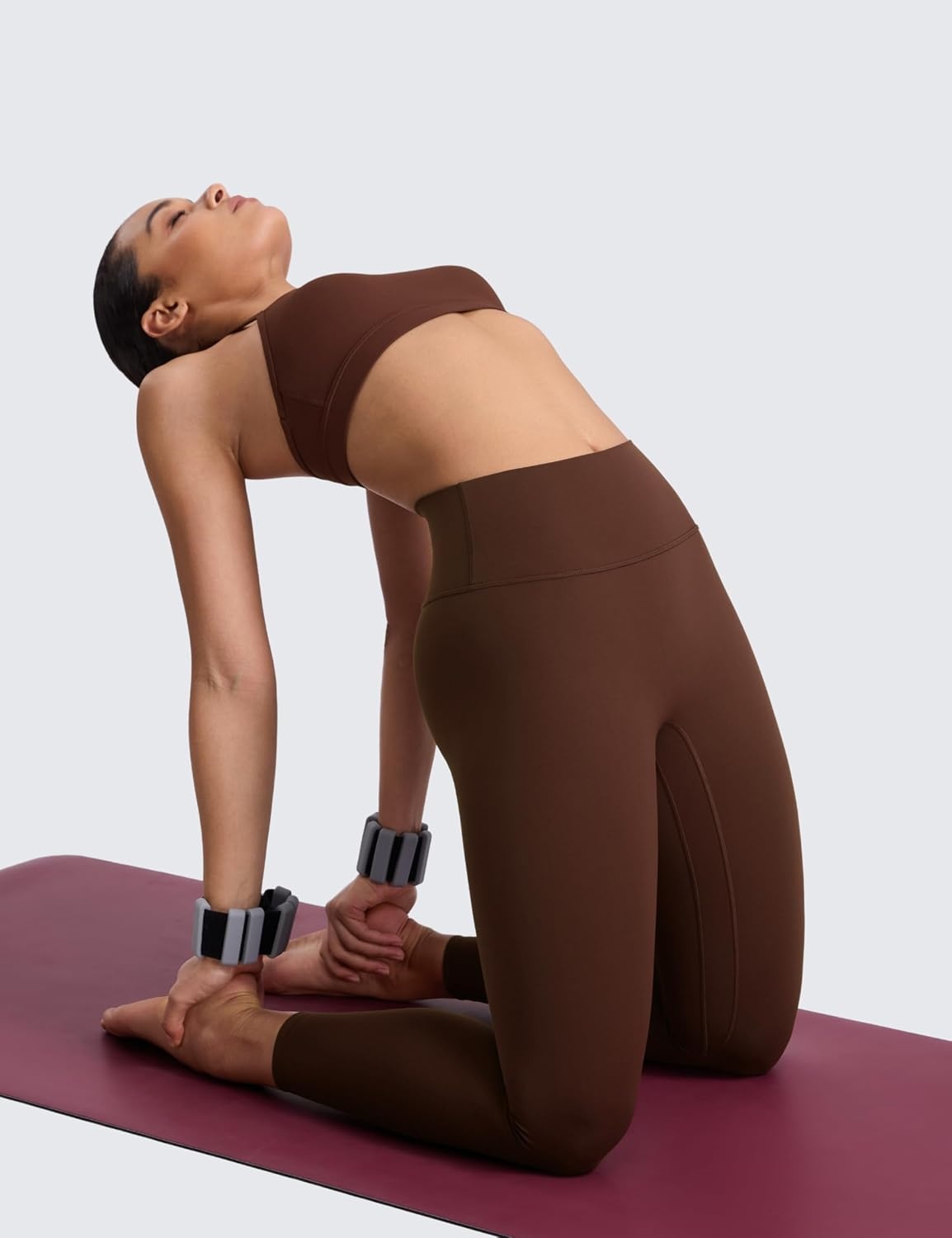 image:imageCRZ YOGA SculptAir No Front Seam Yoga Leggings 25 High Waisted Womens Pants Workout Pilates Athletic V Back Buttery SoftLava Brown