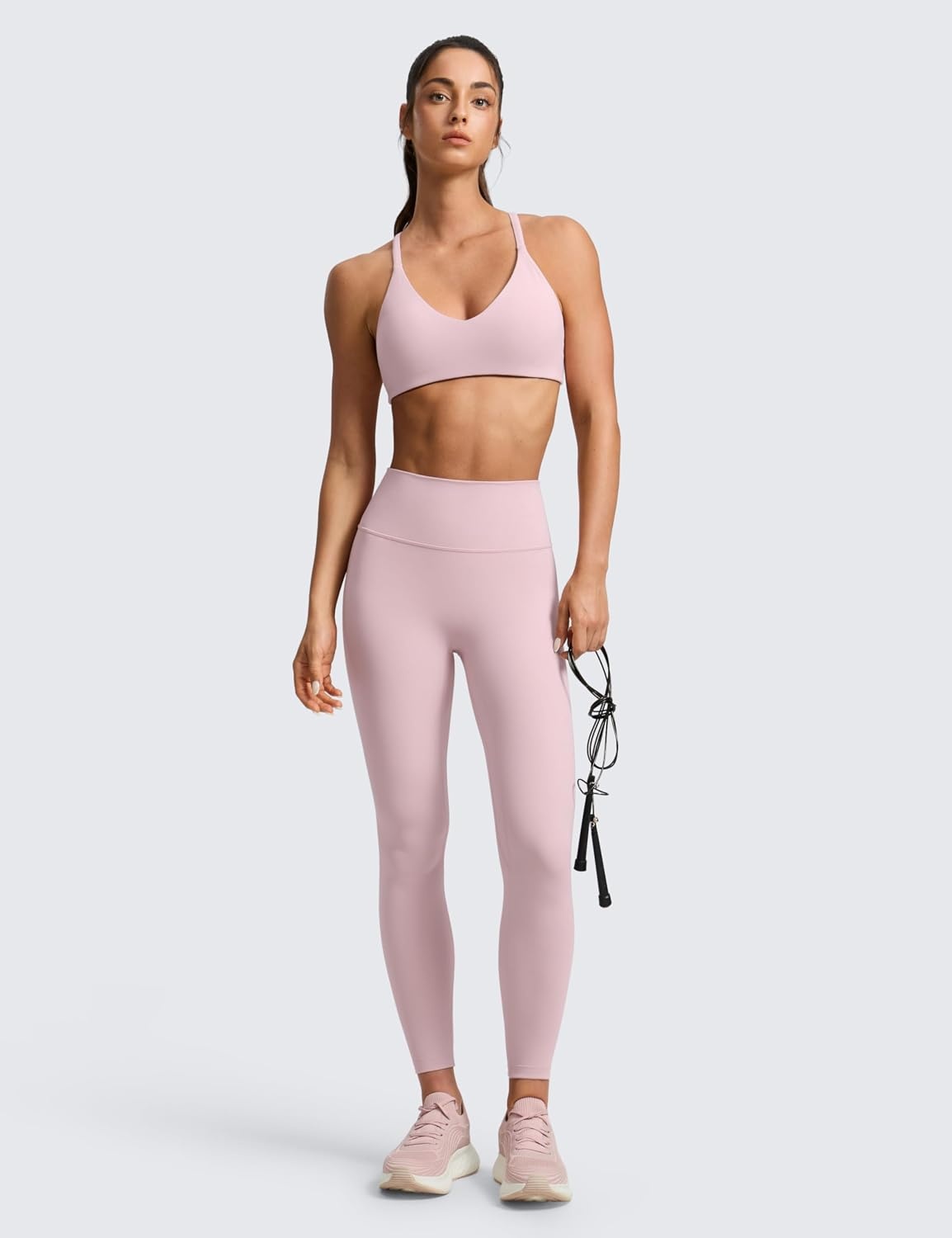 image:imageCRZ YOGA SculptAir No Front Seam Yoga Leggings 25 High Waisted Womens Pants Workout Pilates Athletic V Back Buttery SoftPink Haze