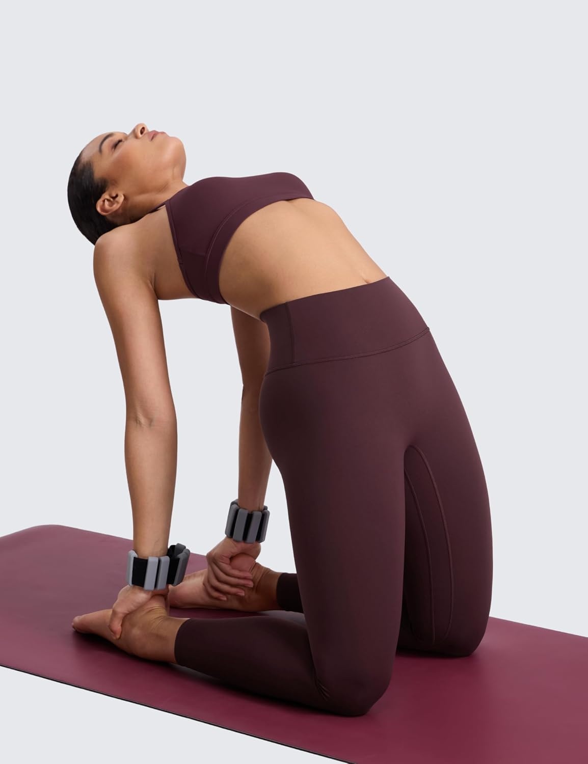 image:imageCRZ YOGA SculptAir No Front Seam Yoga Leggings 25 High Waisted Womens Pants Workout Pilates Athletic V Back Buttery SoftRipe Plum