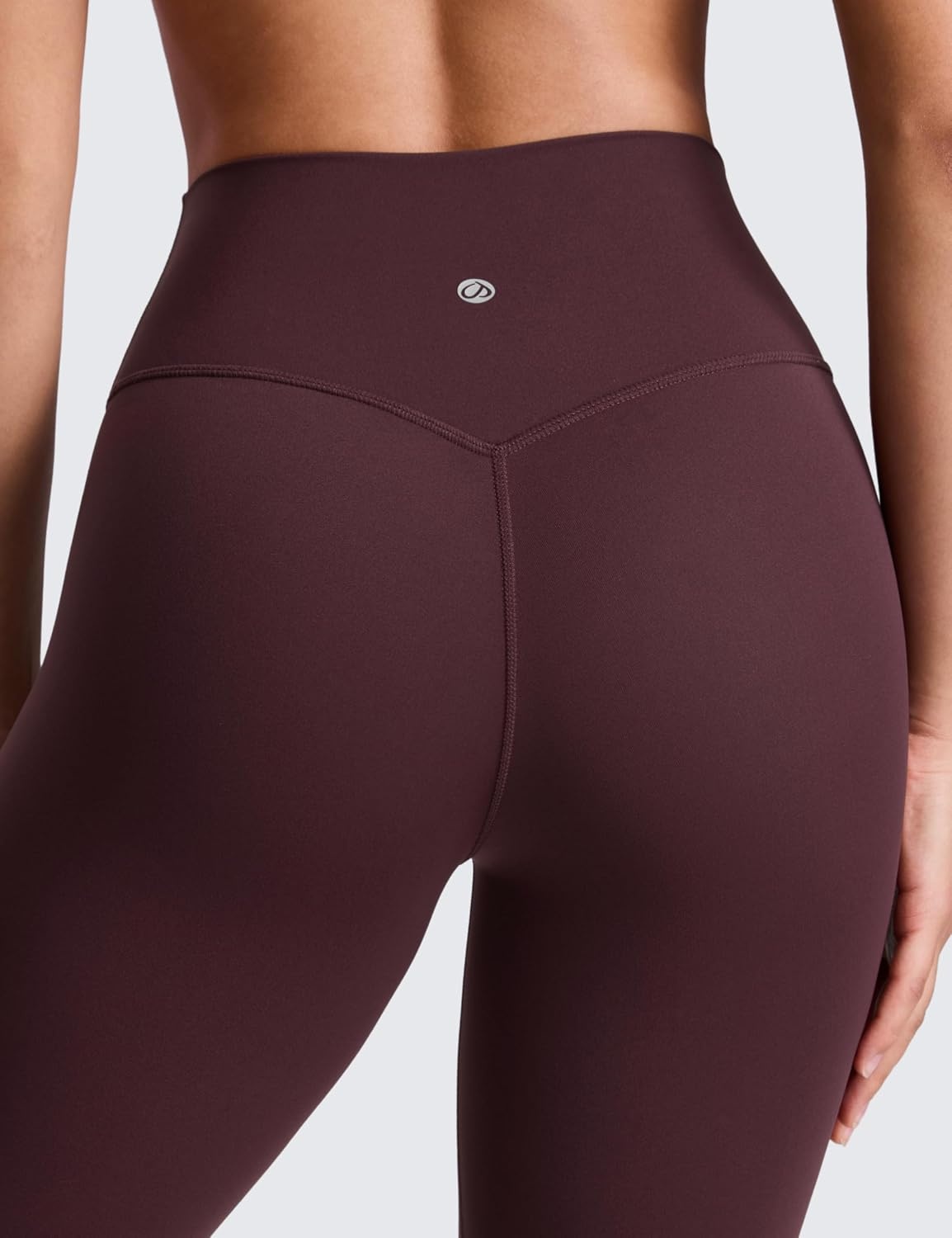 image:imageCRZ YOGA SculptAir No Front Seam Yoga Leggings 25 High Waisted Womens Pants Workout Pilates Athletic V Back Buttery SoftRipe Plum