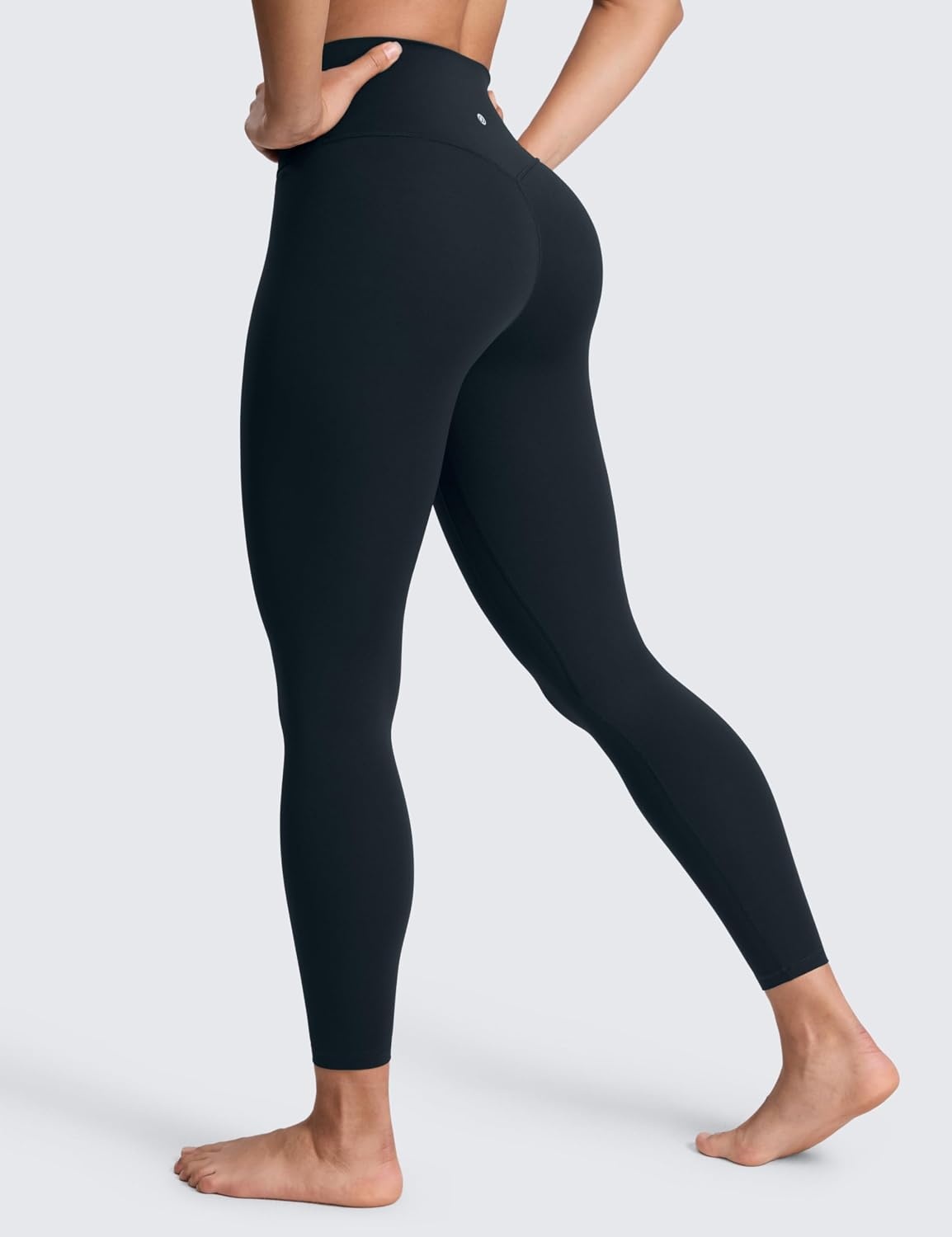 image:imageCRZ YOGA SculptAir No Front Seam Yoga Leggings 25 High Waisted Womens Pants Workout Pilates Athletic V Back Buttery SoftTrue Navy