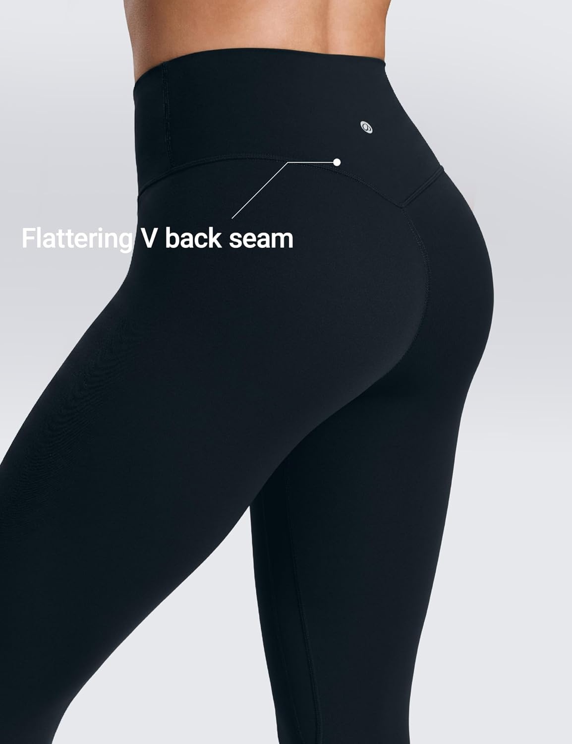 image:imageCRZ YOGA SculptAir No Front Seam Yoga Leggings 25 High Waisted Womens Pants Workout Pilates Athletic V Back Buttery SoftTrue Navy
