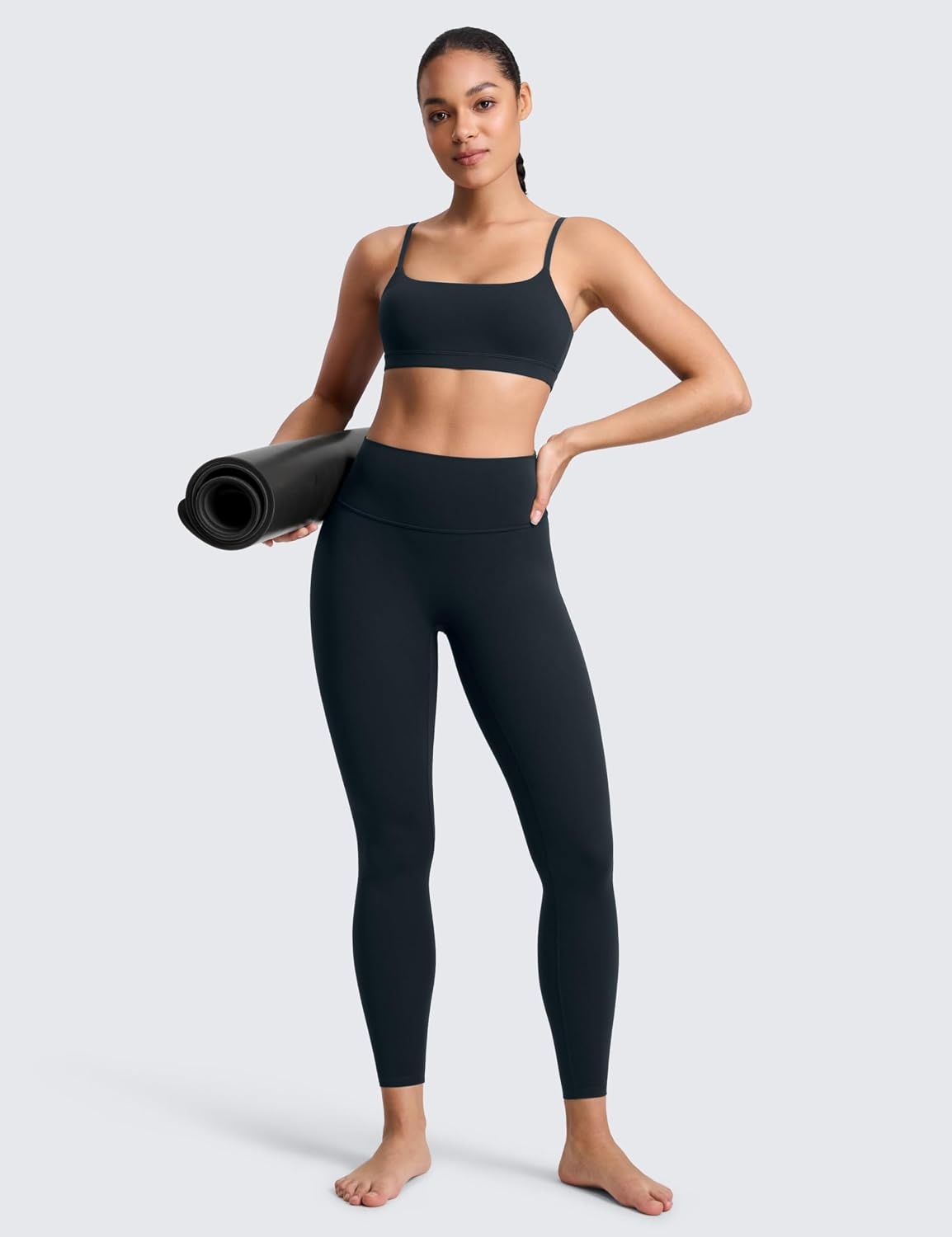 image:imageCRZ YOGA SculptAir No Front Seam Yoga Leggings 25 High Waisted Womens Pants Workout Pilates Athletic V Back Buttery SoftTrue Navy