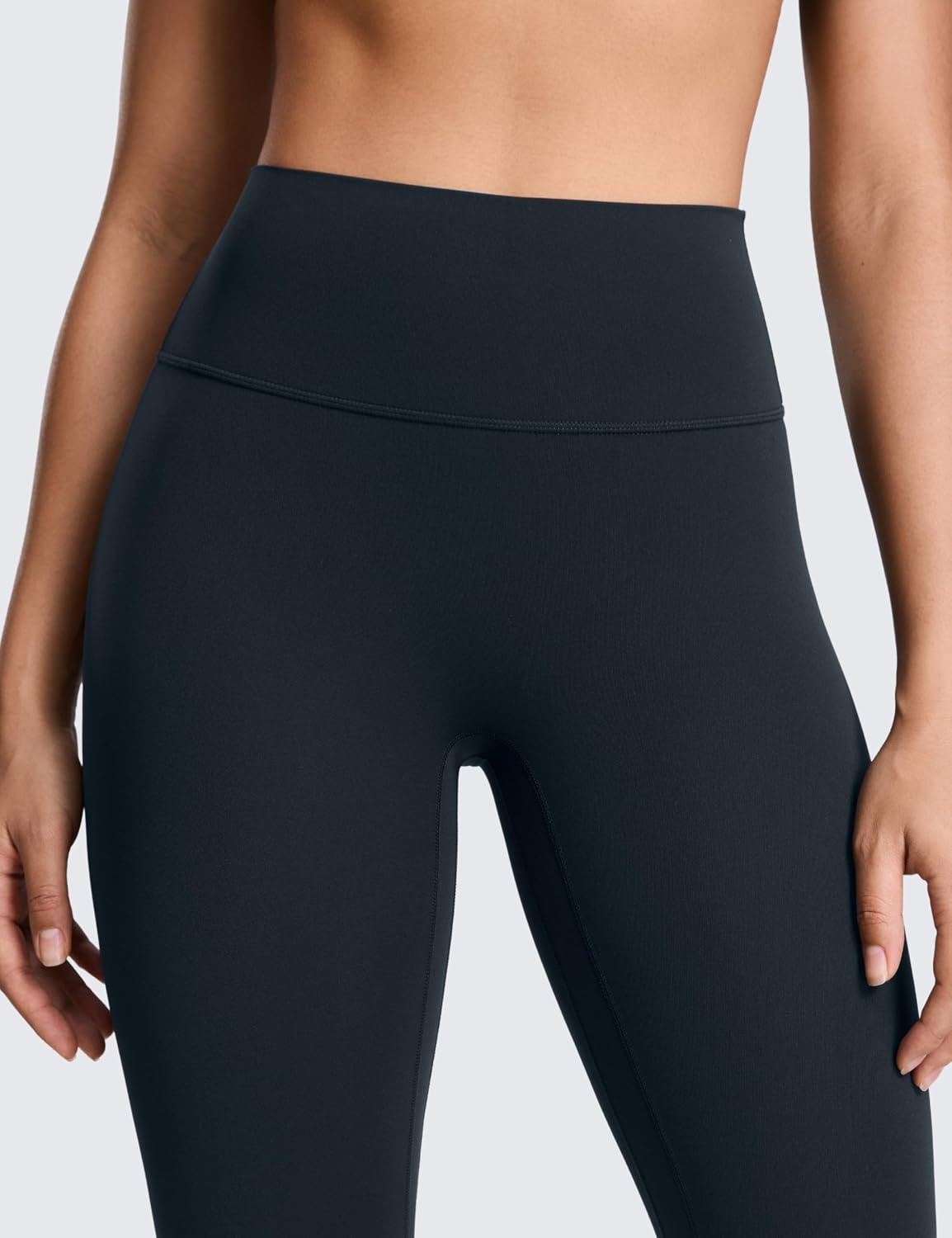 image:imageCRZ YOGA SculptAir No Front Seam Yoga Leggings 25 High Waisted Womens Pants Workout Pilates Athletic V Back Buttery SoftTrue Navy