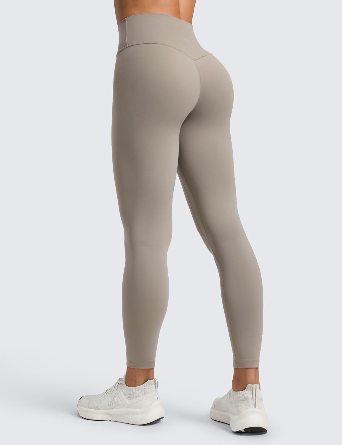 image:imageCRZ YOGA SculptAir No Front Seam Yoga Leggings 25 High Waisted Womens Pants Workout Pilates Athletic V Back Buttery SoftWarm Ash Grey