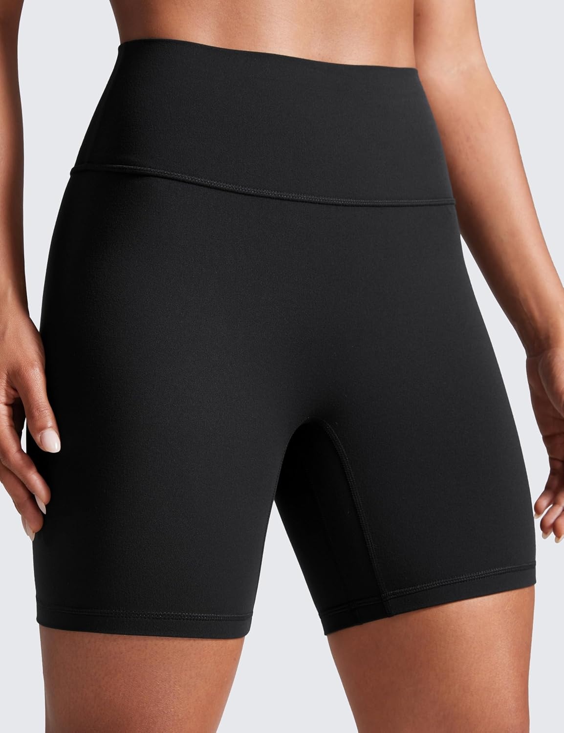 image:imageCRZ YOGA Secretsculpt Butterlift Biker Shorts 6 No Front Seam High Waist Womens Workout Gym Booty Scrunch ButtBlack