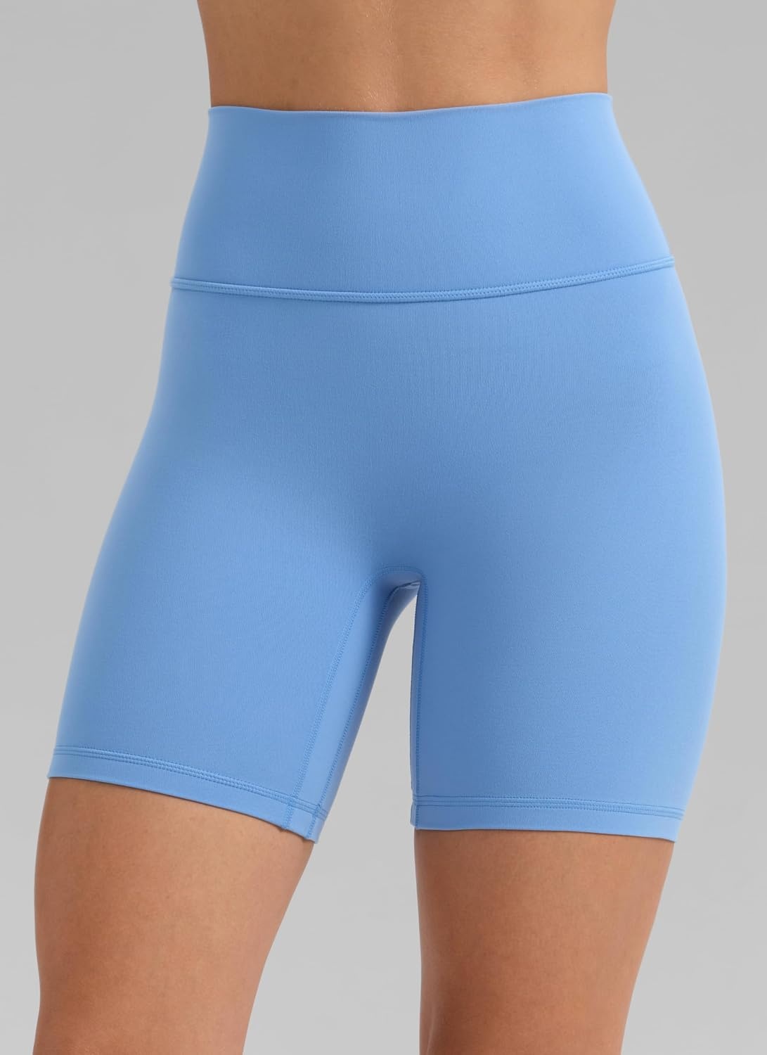 image:imageCRZ YOGA Secretsculpt Butterlift Biker Shorts 6 No Front Seam High Waist Womens Workout Gym Booty Scrunch ButtParty Blue