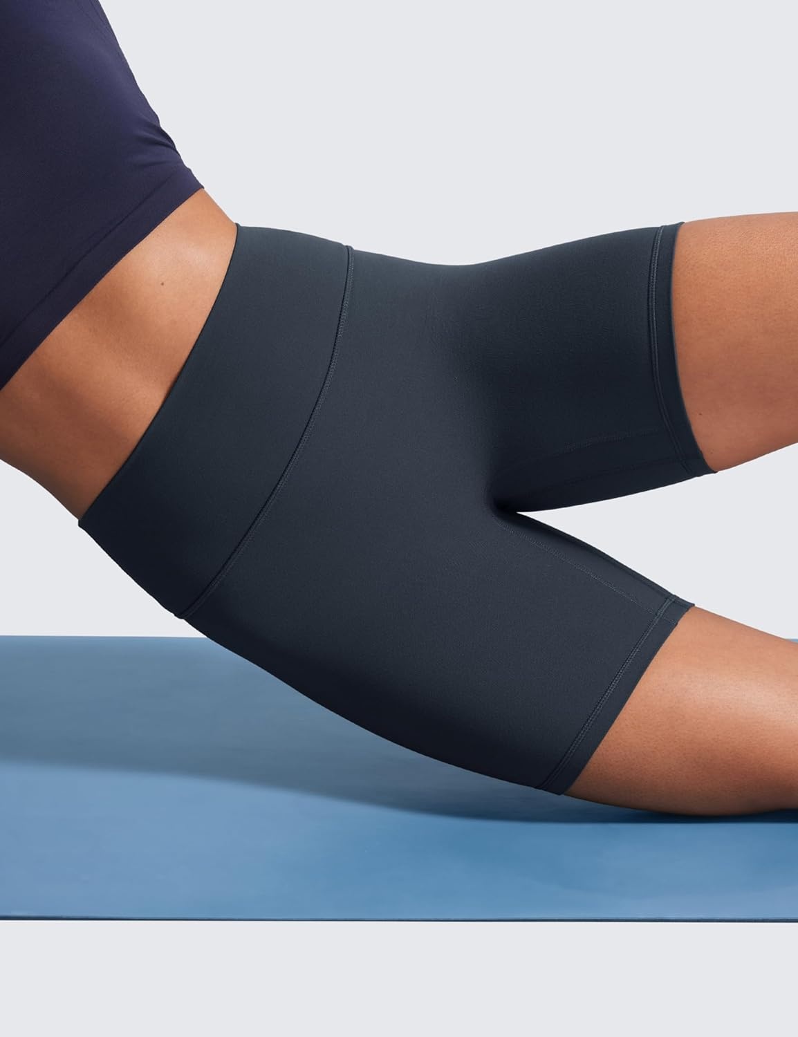 image:imageCRZ YOGA Secretsculpt Butterlift Biker Shorts 6 No Front Seam High Waist Womens Workout Gym Booty Scrunch ButtTrue Navy