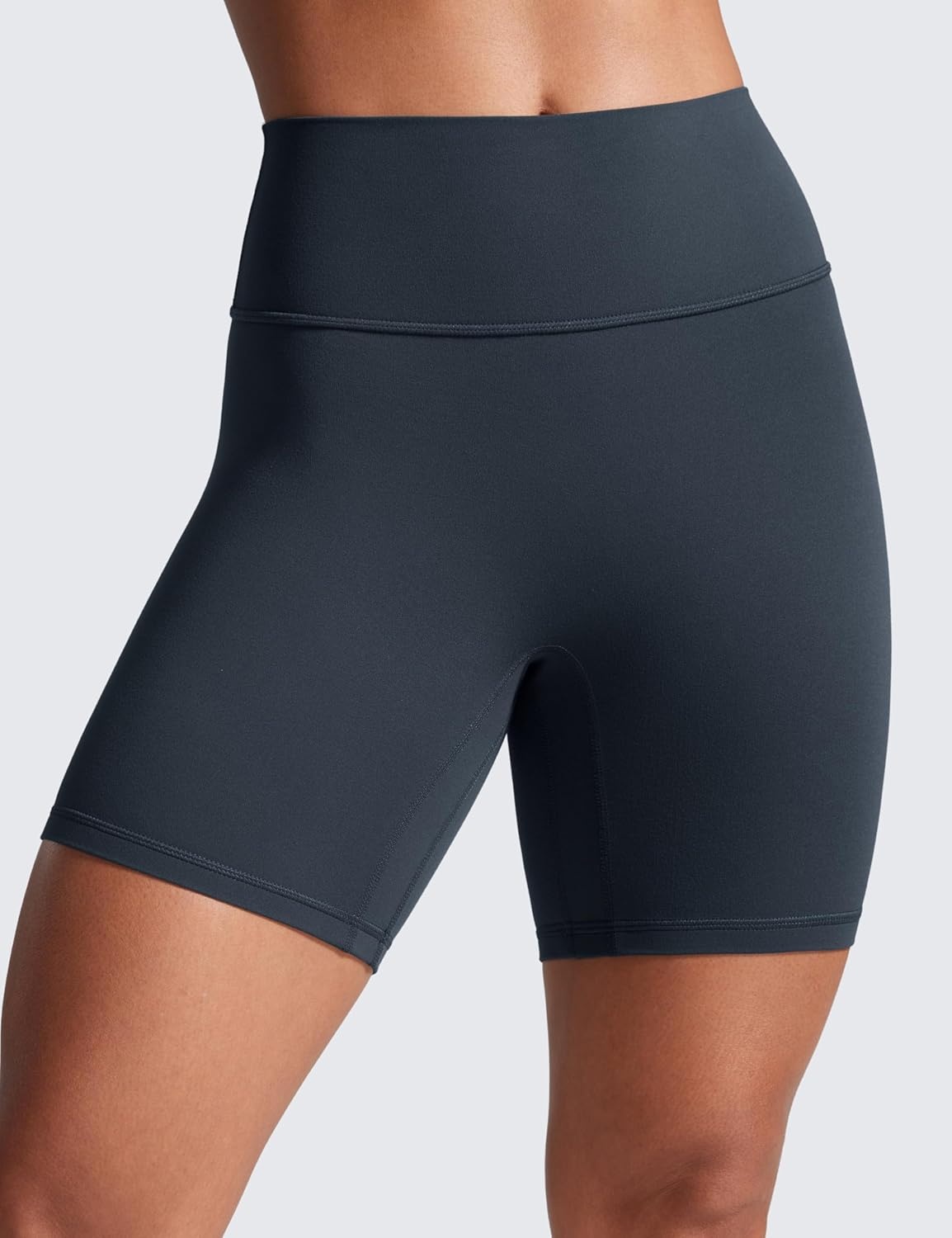 image:imageCRZ YOGA Secretsculpt Butterlift Biker Shorts 6 No Front Seam High Waist Womens Workout Gym Booty Scrunch ButtTrue Navy