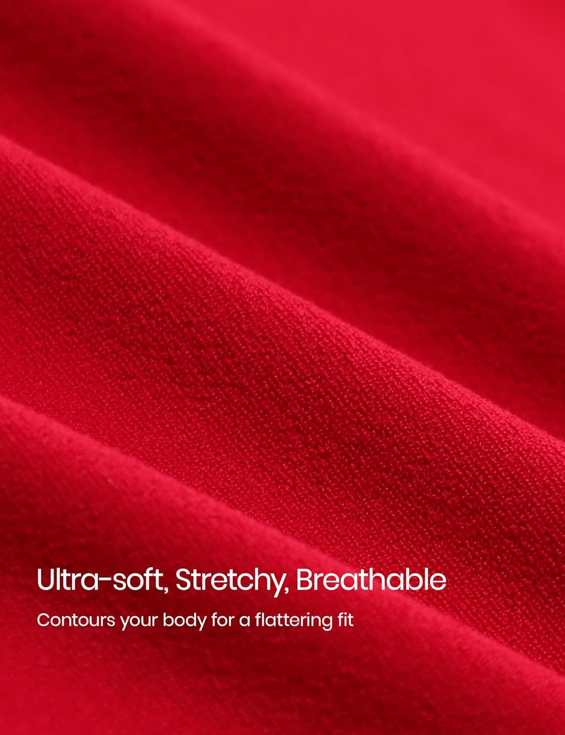 image:imageCRZ YOGA Softembrace Crewneck Long Sleeve Shirts for Women Workout Casual Going Out Tops Soft Fitted Tight Fall TShirtsRed Chili