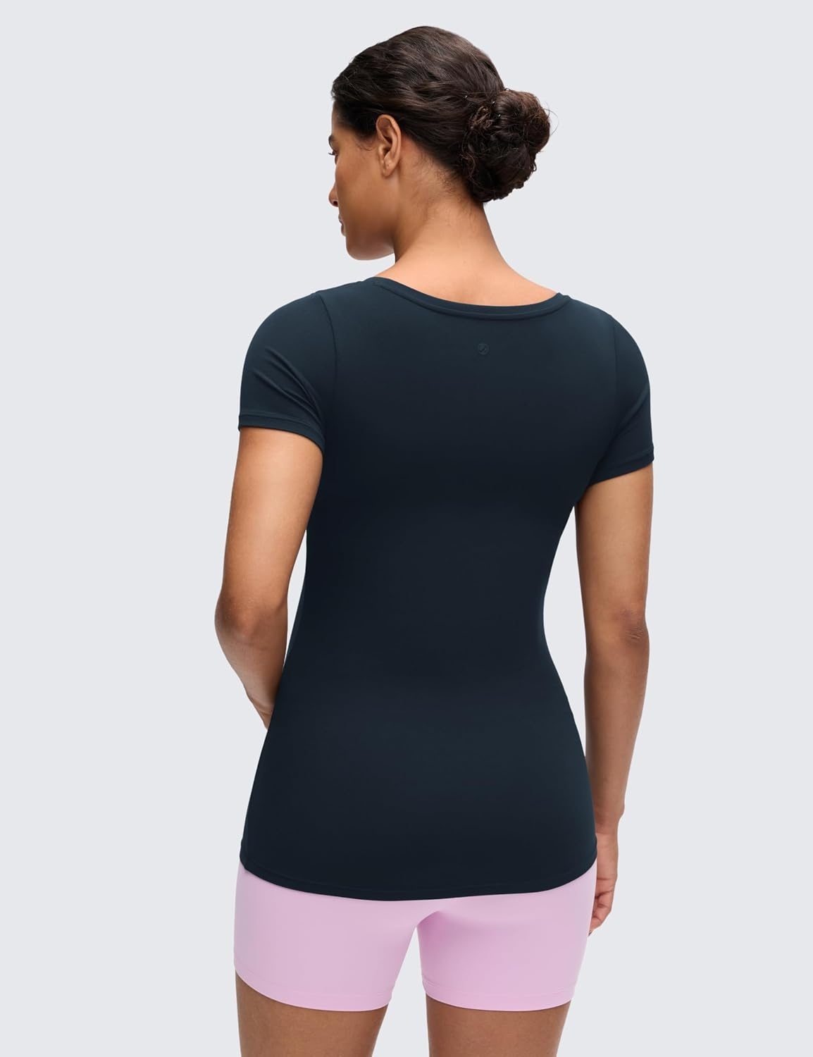 image:imageCRZ YOGA Softembrace Maternity U Neck Short Sleeve Shirts Casual Pregnancy Tops Soft Work Going Out Basic TShirt for WomenTrue Navy