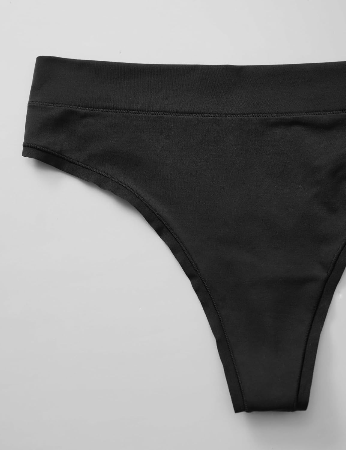image:imageCRZ YOGA Softhold High Rise Thongs for Women Sexy Tagless Comfortable Panties Smooth Breathable Ladies Underwear 3 PackBlack 3pack