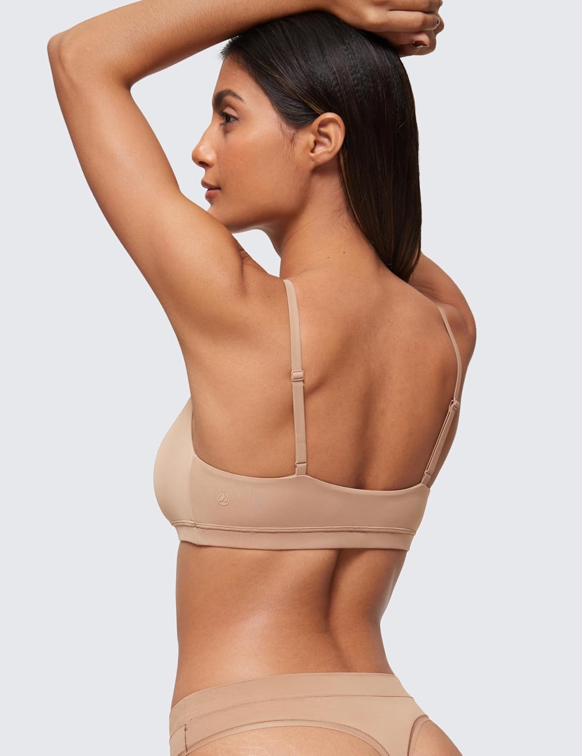 image:imageCRZ YOGA Softhold High Rise Thongs for Women Sexy Tagless Comfortable Panties Smooth Breathable Ladies Underwear 3 PackWarm Beige 3pack