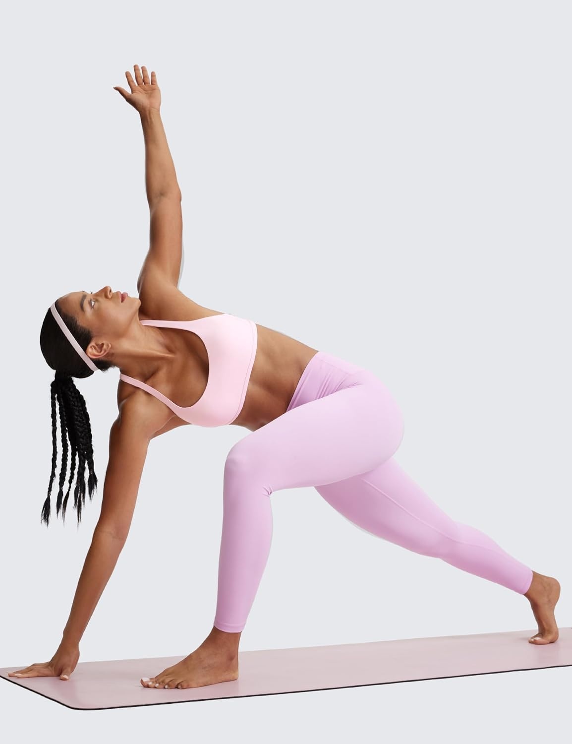 image:imageCRZ YOGA Womens Naked Feeling Criss Cross Sports Bra Strappy Back Padded Medium Support Wireless Gym Cami Workout YogaStrawberry Pink