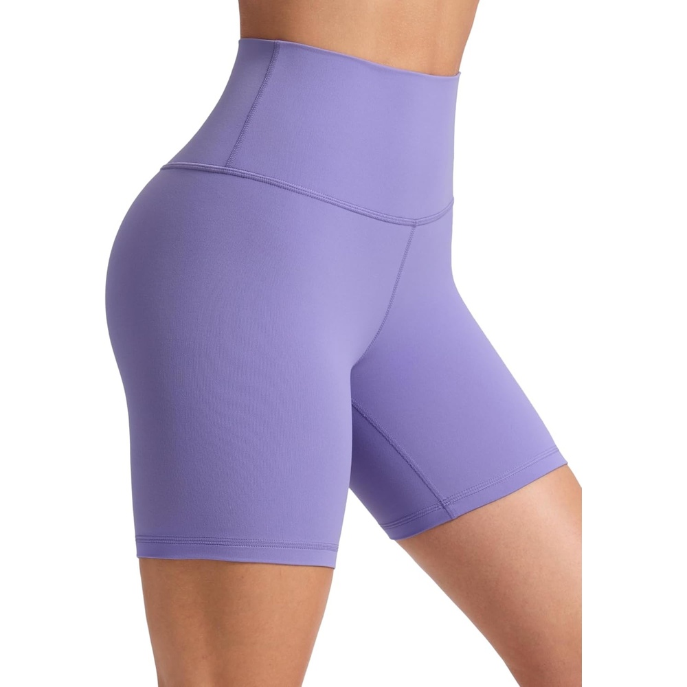 image:imageCRZ YOGA ButterLuxe Biker Shorts 6 High Waisted Workout Running Volleyball Spandex Yoga WomensDark Lavender Purple
