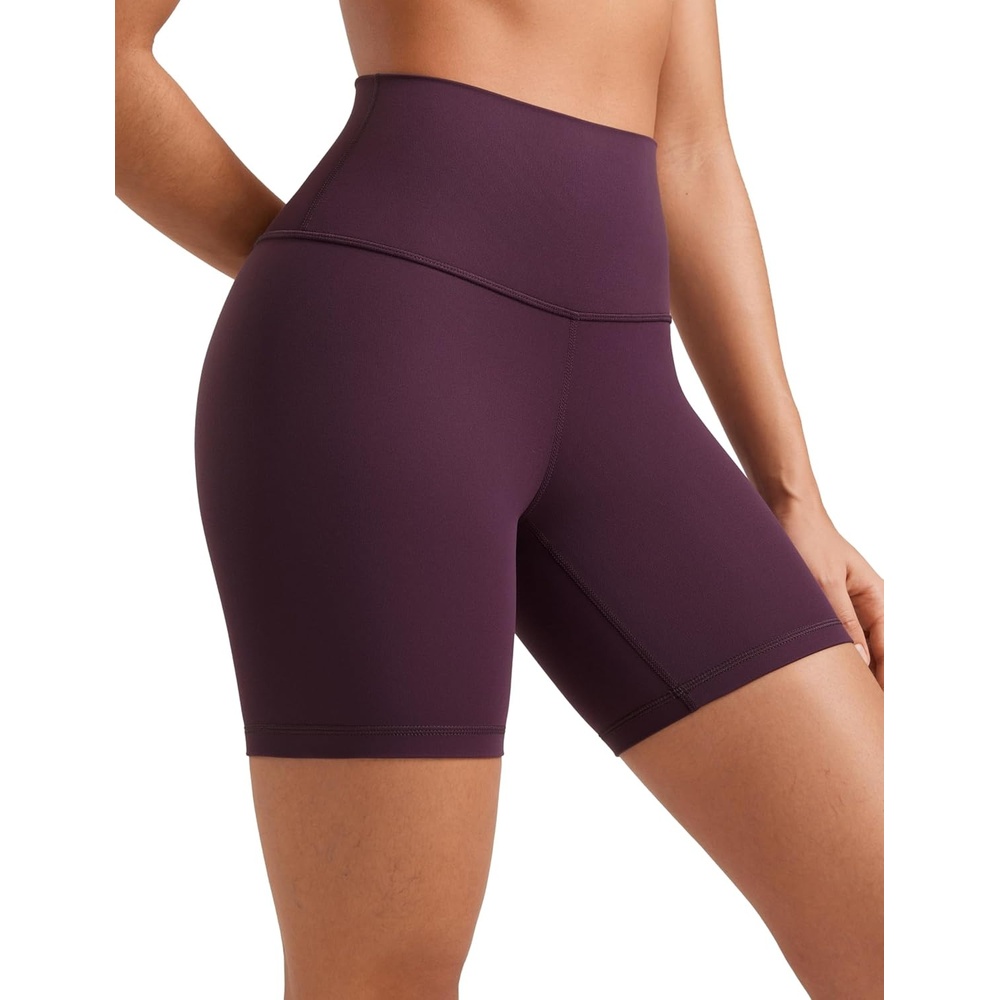 image:imageCRZ YOGA ButterLuxe Biker Shorts 6 High Waisted Workout Running Volleyball Spandex Yoga WomensDeep Purple