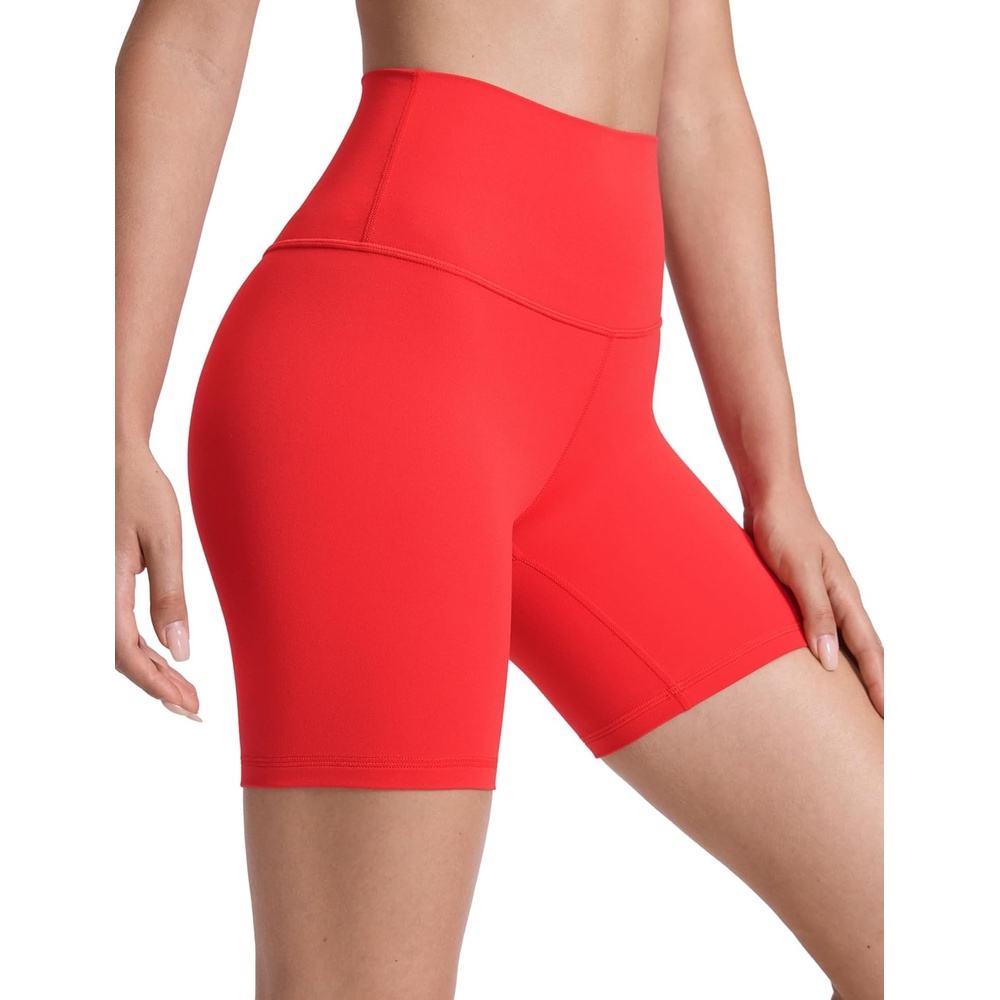image:imageCRZ YOGA ButterLuxe Biker Shorts 6 High Waisted Workout Running Volleyball Spandex Yoga WomensDeep Red