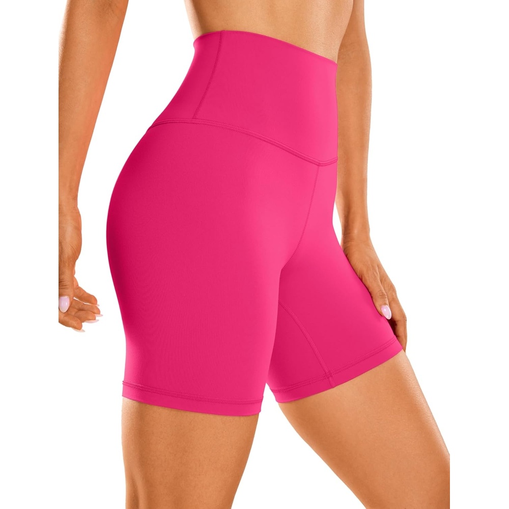 image:imageCRZ YOGA ButterLuxe Biker Shorts 6 High Waisted Workout Running Volleyball Spandex Yoga WomensGranita Pink