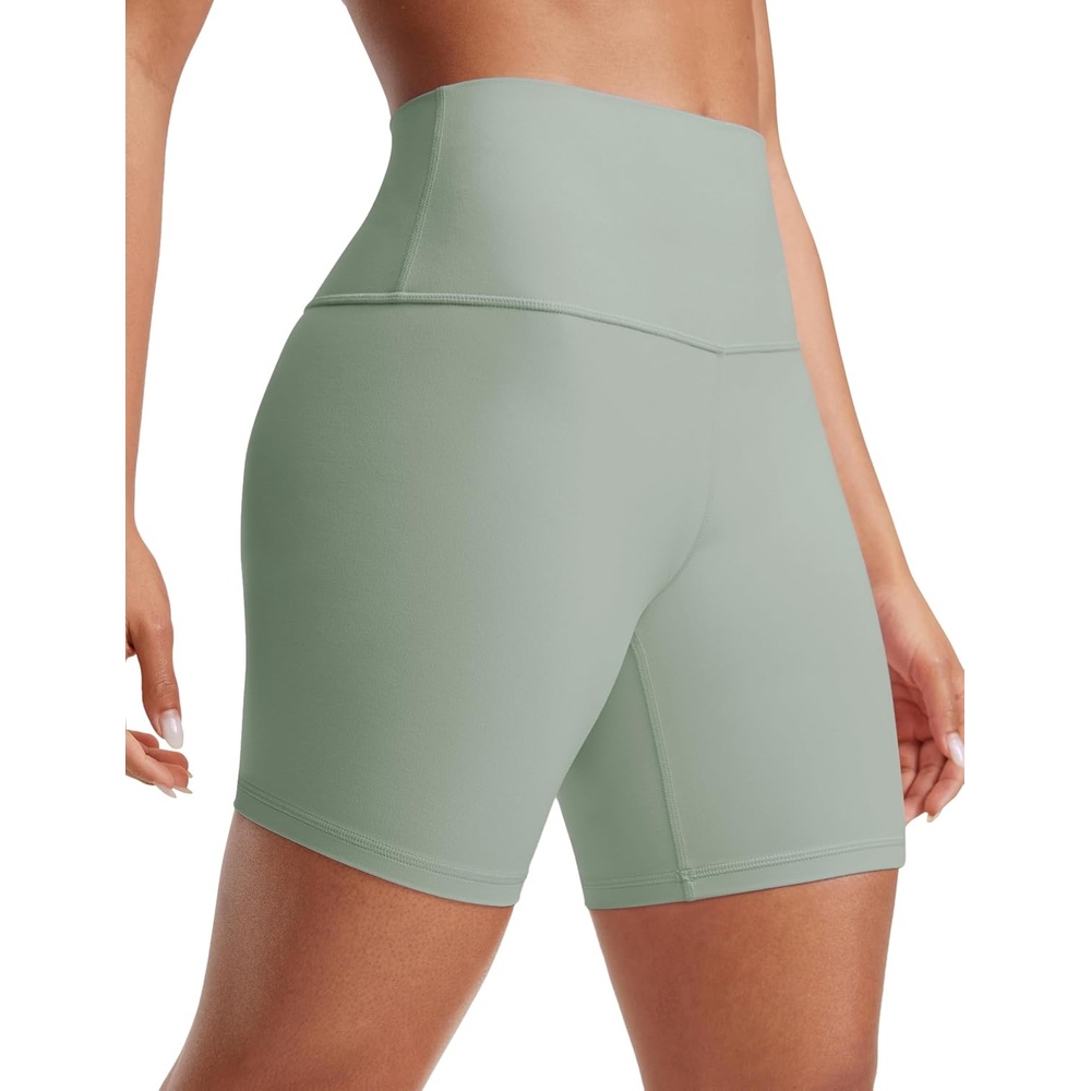 image:imageCRZ YOGA ButterLuxe Biker Shorts 6  High Waisted Workout Running Volleyball Spandex Yoga WomensGreen Palm Court