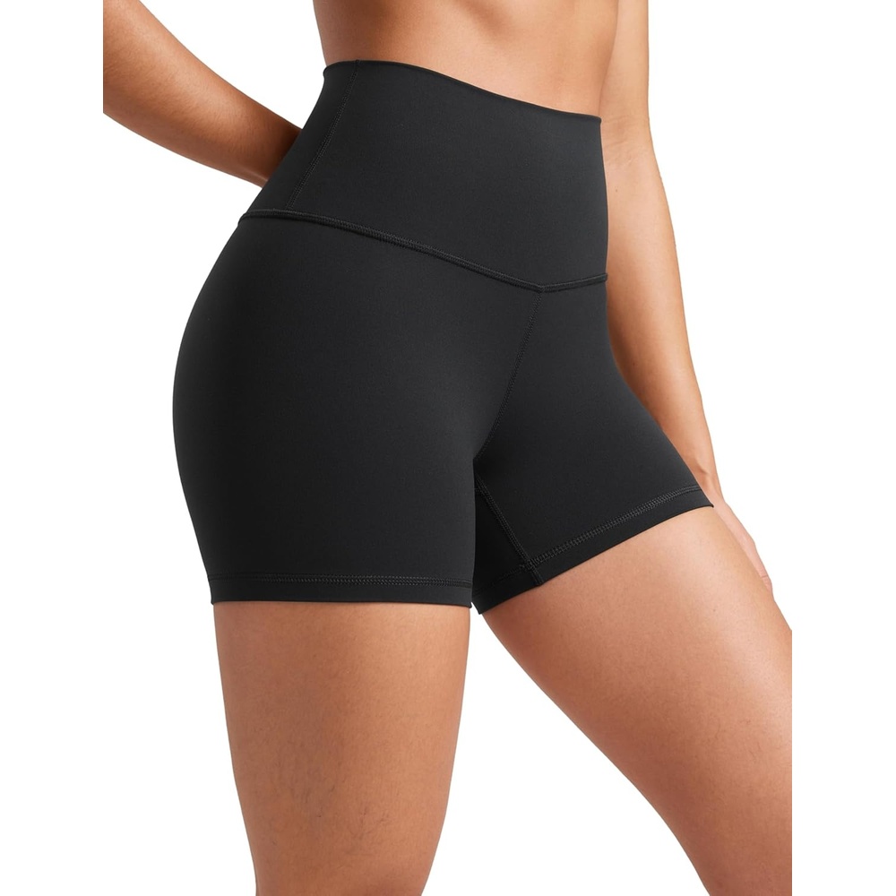 image:imageCRZ YOGA Butterluxe Biker Shorts 4 High Waisted Booty Workout Volleyball Yoga Womens SpandexBlack
