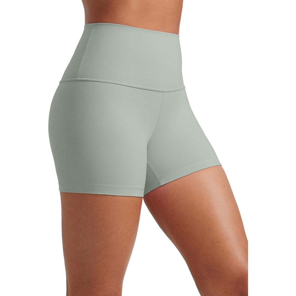 image:imageCRZ YOGA Butterluxe Biker Shorts 4 High Waisted Booty Workout Volleyball Yoga Womens SpandexGreen Palm Court