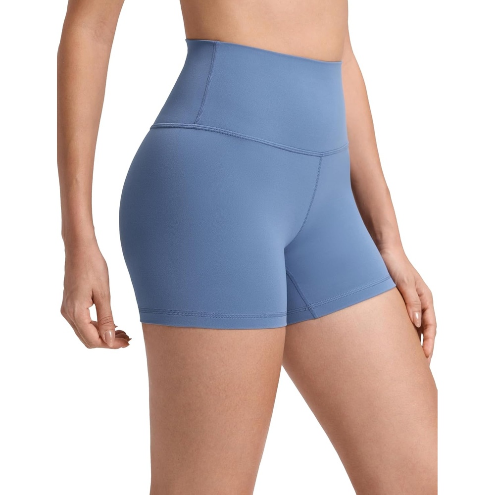image:imageCRZ YOGA Butterluxe Biker Shorts 4 High Waisted Booty Workout Volleyball Yoga Womens SpandexOasis Blue