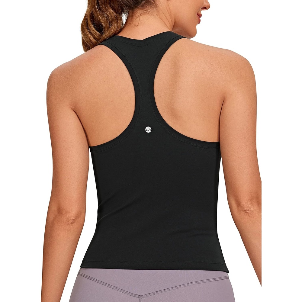 image:imageCRZ YOGA Butterluxe Racerback Tank Tops for Women Yoga Workout Casual Gym Athletic Camisole Tight Sleeveless ShirtsBlack