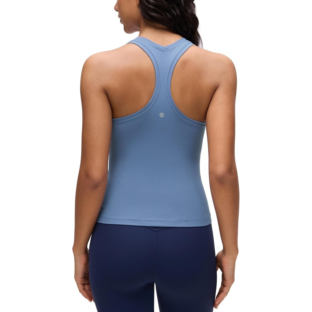 image:imageCRZ YOGA Butterluxe Racerback Tank Tops for Women Yoga Workout Casual Gym Athletic Camisole Tight Sleeveless ShirtsOasis Blue