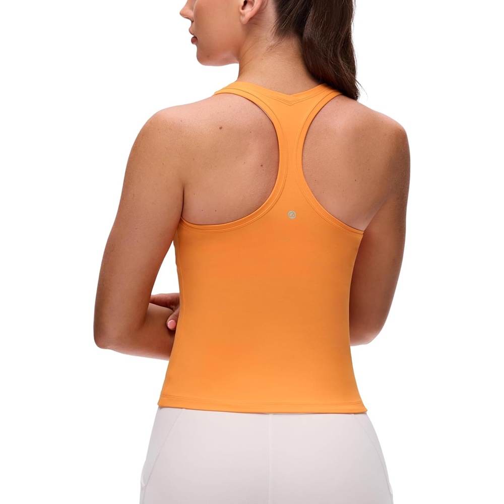 image:imageCRZ YOGA Butterluxe Racerback Tank Tops for Women Yoga Workout Casual Gym Athletic Camisole Tight Sleeveless ShirtsTiger Orange