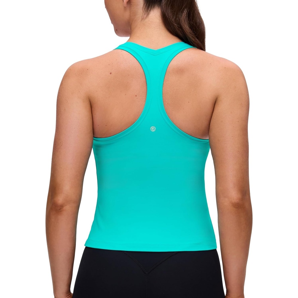 image:imageCRZ YOGA Butterluxe Racerback Tank Tops for Women Yoga Workout Casual Gym Athletic Camisole Tight Sleeveless ShirtsTropics Teal