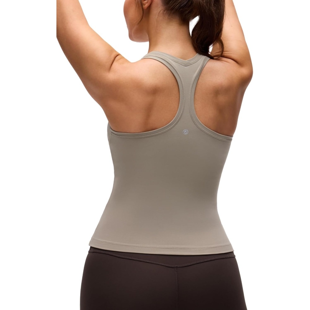 image:imageCRZ YOGA Butterluxe Racerback Tank Tops for Women Yoga Workout Casual Gym Athletic Camisole Tight Sleeveless ShirtsWarm Ash Grey