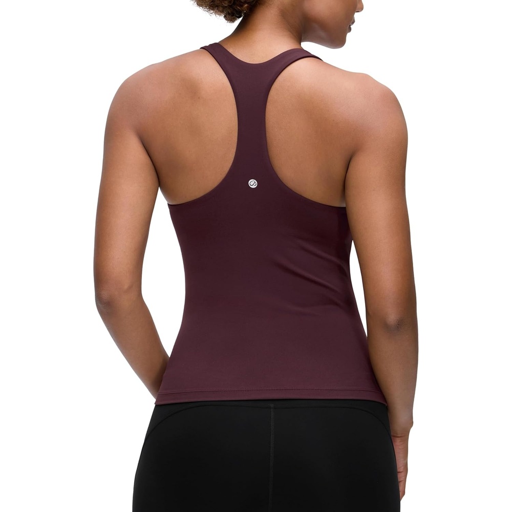 image:imageCRZ YOGA Butterluxe Workout Racerback Tank Tops for Women  Padded Athletic Spandex Yoga Shirts with Built in BraRipe Plum
