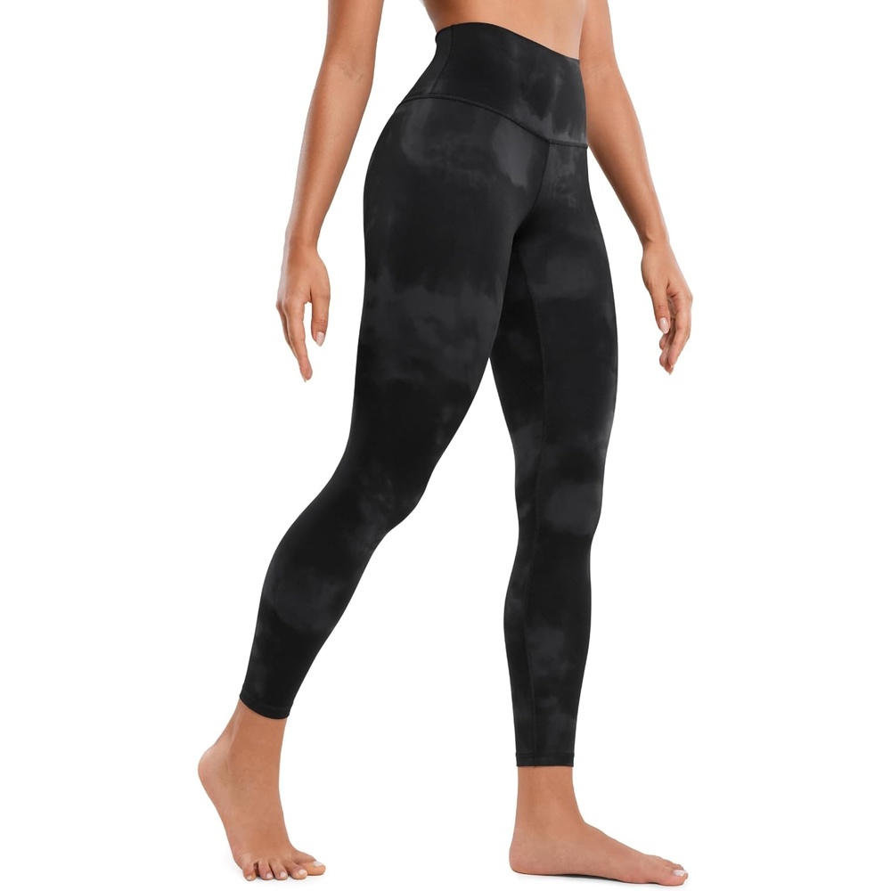 image:imageCRZ YOGA Butterluxe Yoga Leggings 25 High Waisted Buttery Soft Womens Workout Lounge PantsBlack Tie Dye Flowers