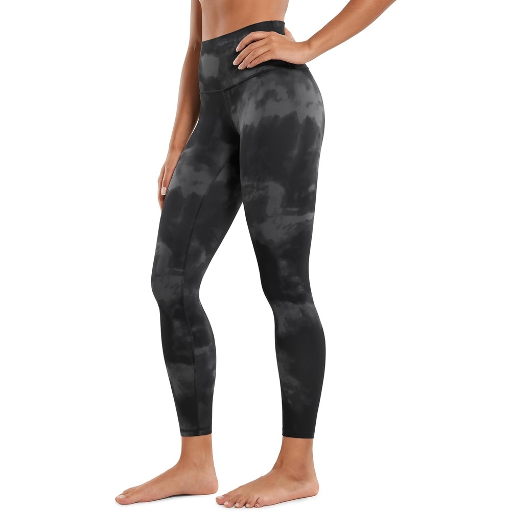 image:imageCRZ YOGA Butterluxe Yoga Leggings 25 High Waisted Buttery Soft Womens Workout Lounge PantsGrey Tie Dye Flowers